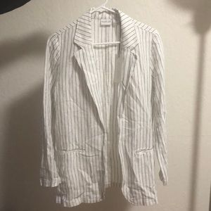 Rachel Zoe light linen and cotton overcoat